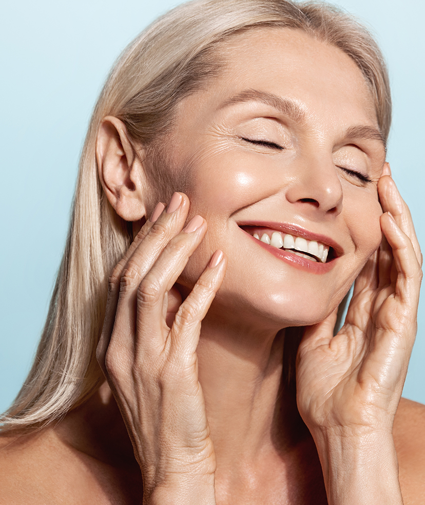 Photo of a happy middle age woman with great skin