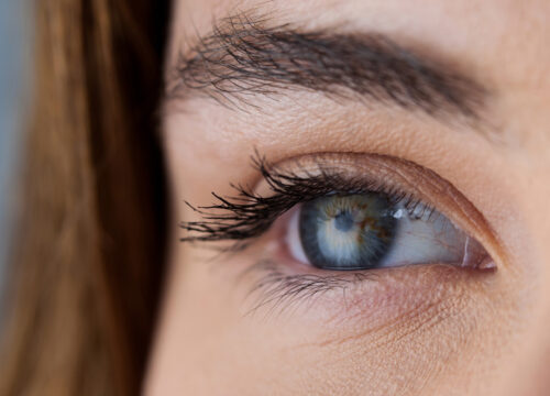 Photo of a woman's blue eye
